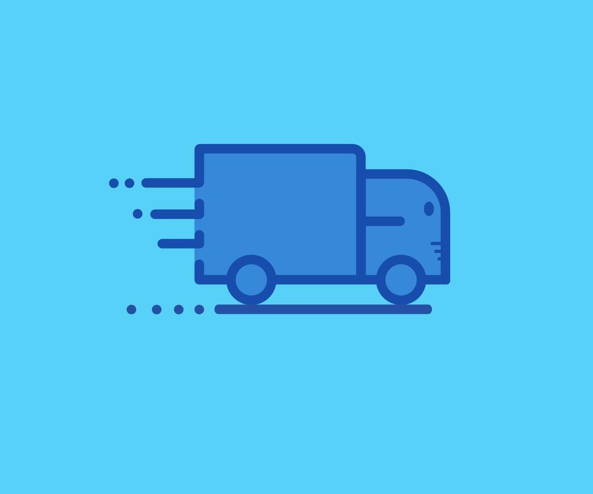 vector graphic design illustration of package delivery car