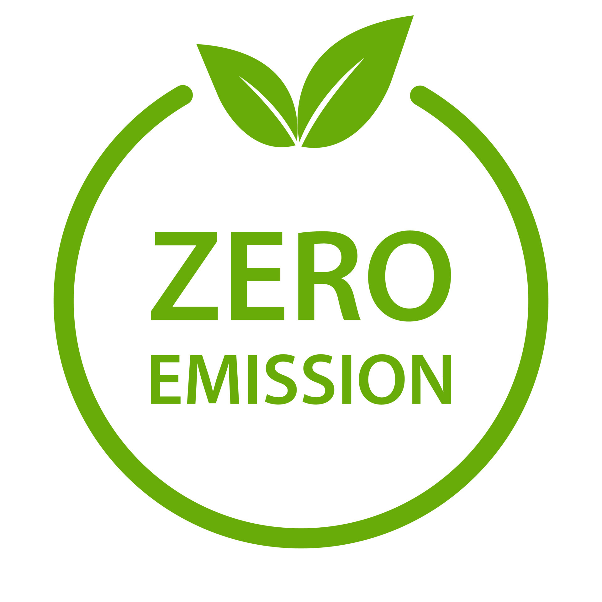 Zero emission icon vector CO2 neutral green sign for your web site