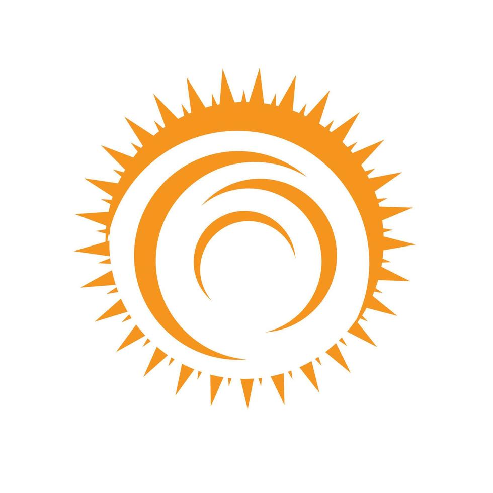 sunburst amarillo sol vector icono logo ilustraciones