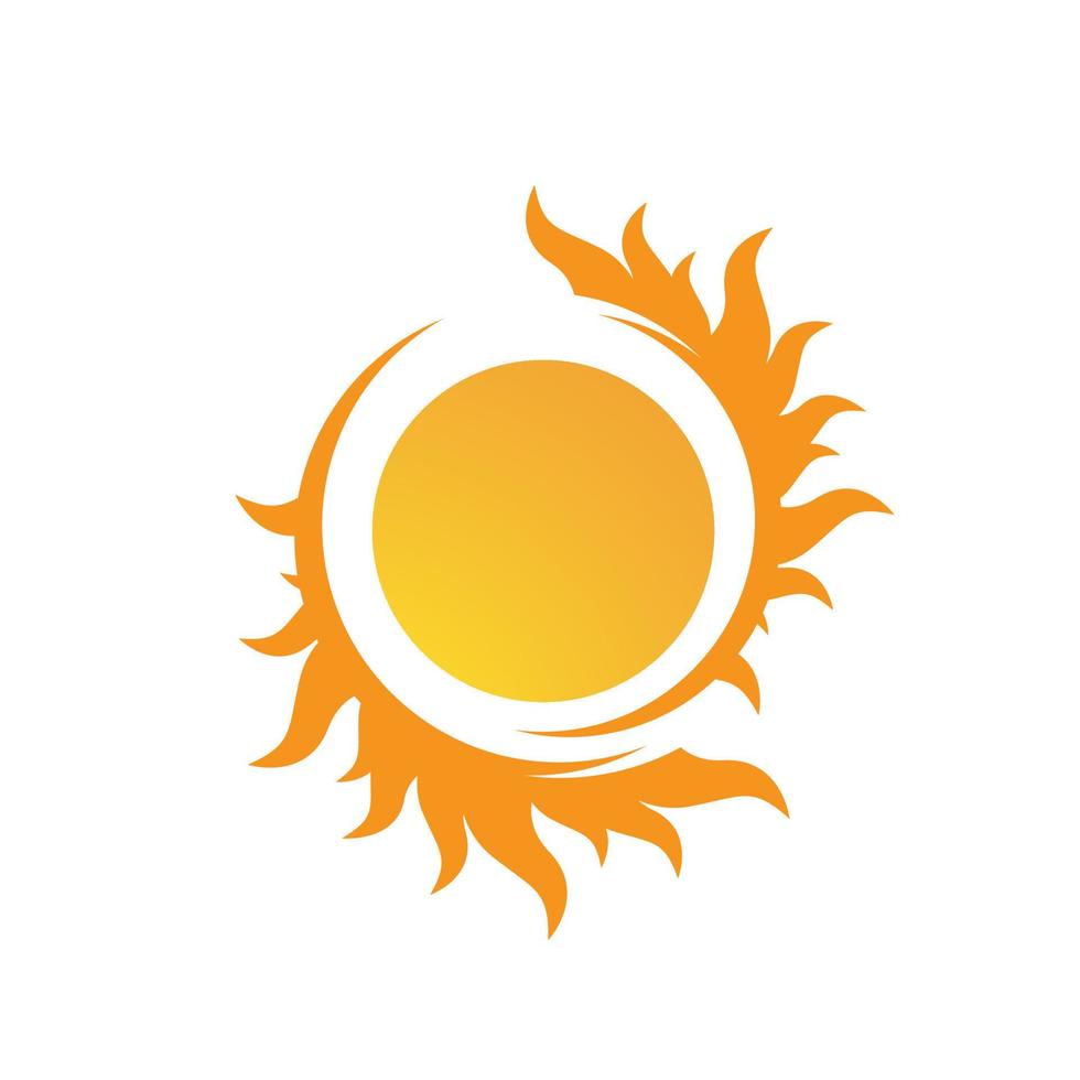 sunburst amarillo sol vector icono logo ilustraciones