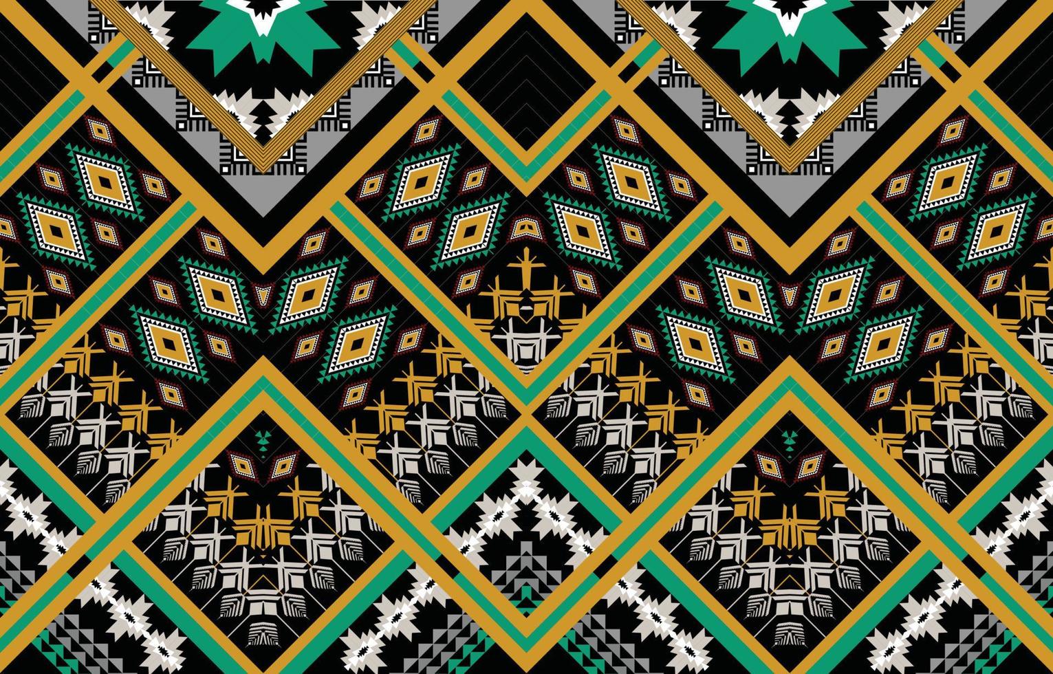 Geometric ethnic American, western, Aztec motif pattern style. seamless pattern design for fabric, curtain, background, sarong, wallpaper, clothing, wrapping, Batik, tile,interior.Vector illustration. vector