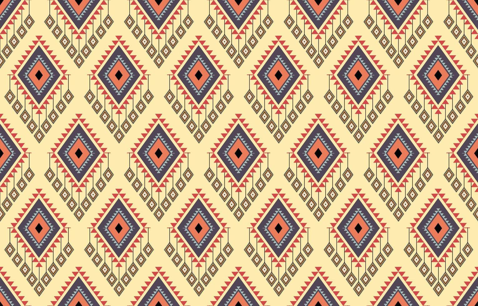 Ethnic geometric oriental and western pattern. American, Aztec,motif,tribal, textile pattern. design for fabric,curtain, background, carpet, wallpaper, clothing,wrapping,tile.textile Motif vector. vector