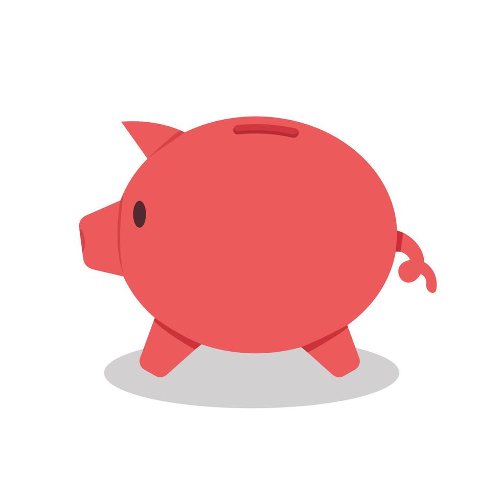 piggy bank in flat vector illustration