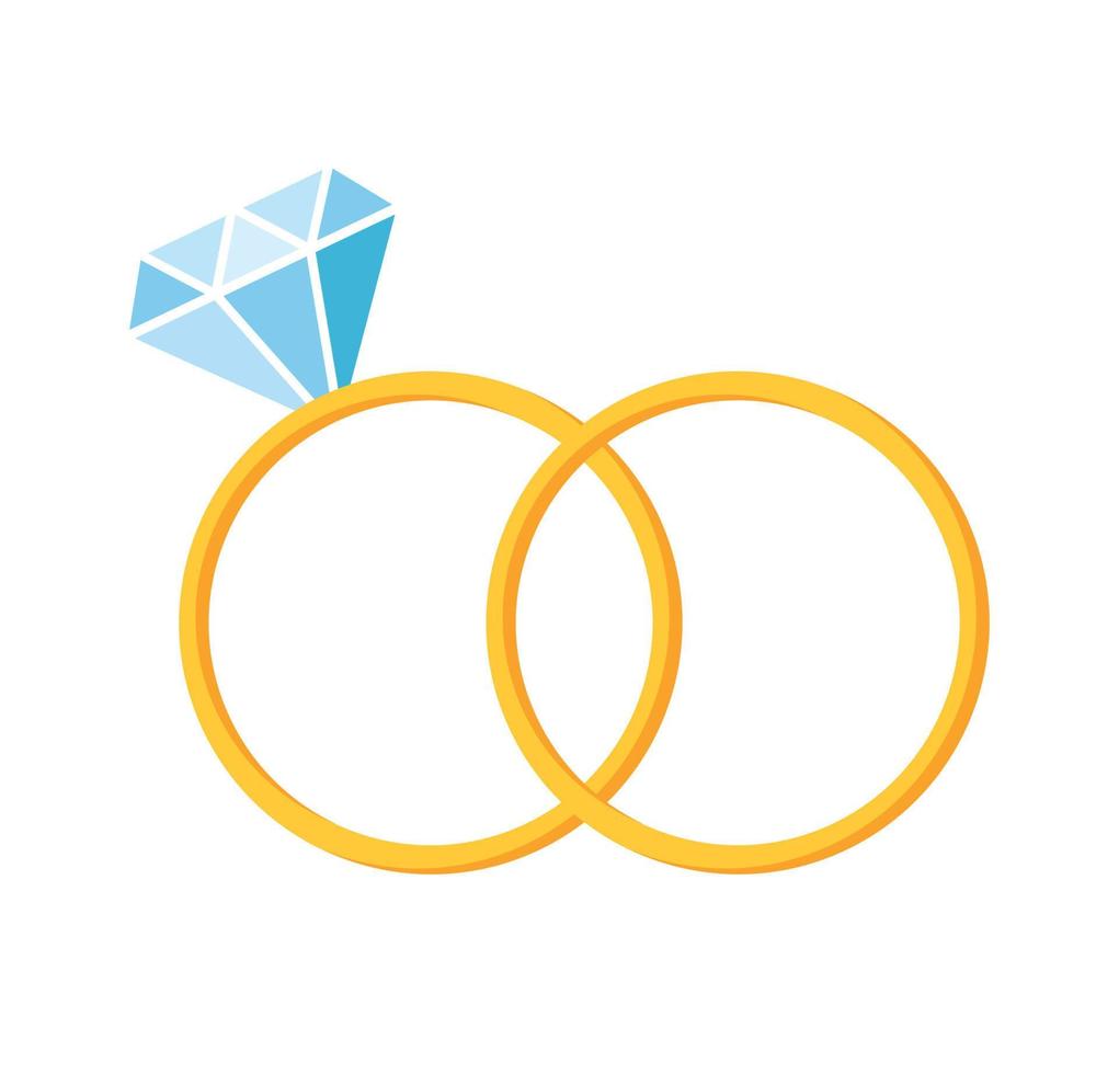 conjunto de ilustración de vector de icono de anillo de diamante