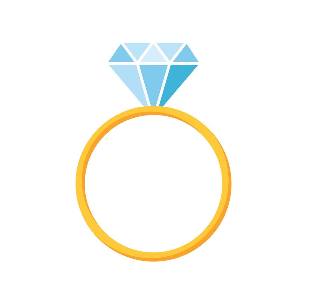 conjunto de ilustración de vector de icono de anillo de diamante