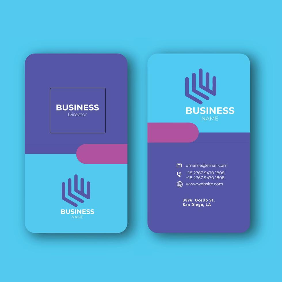 vertical business card free vector design