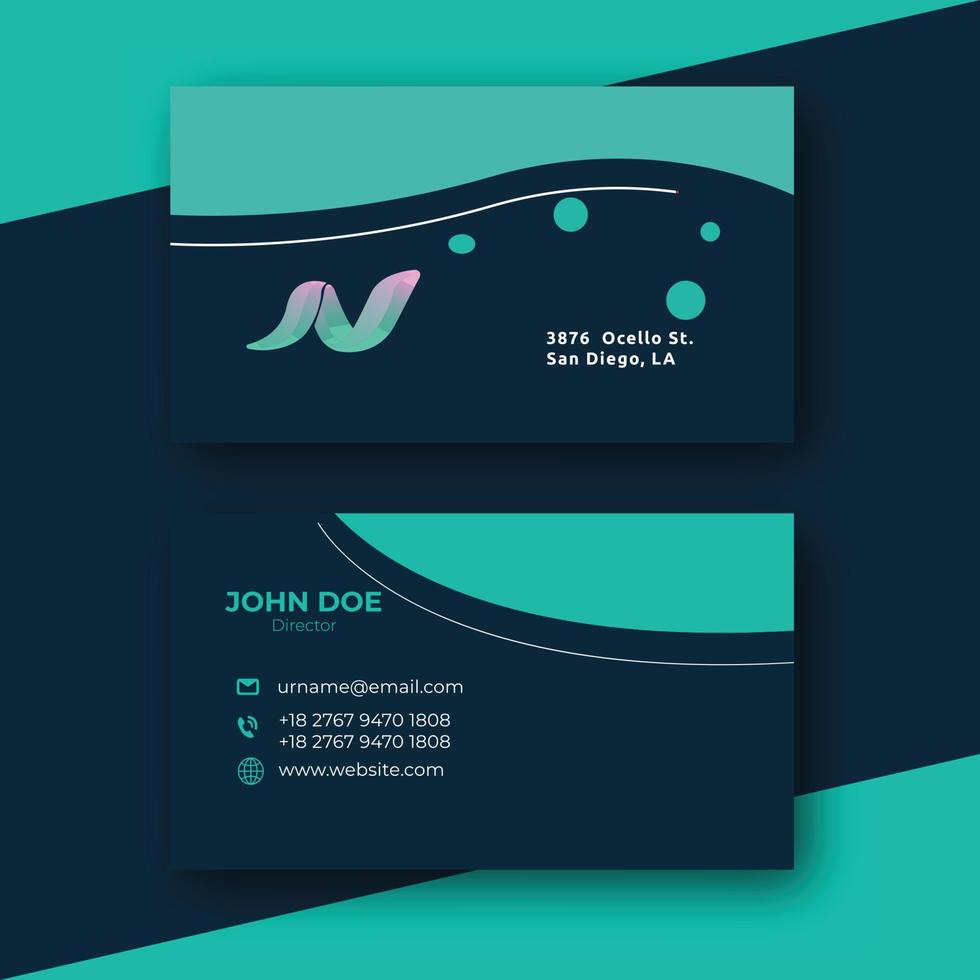 office colorful business card vector design