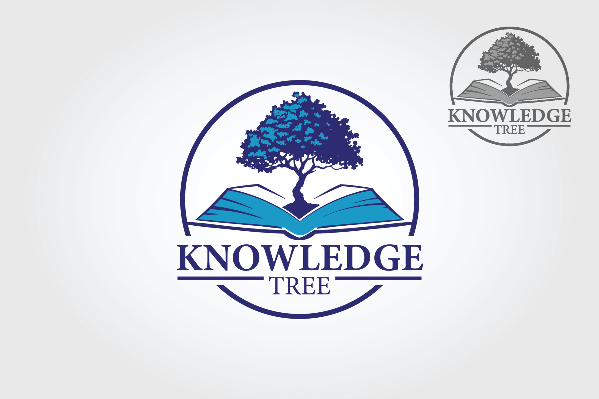 Knowledge Tree Vector Logo Illustration. This logo template is ideal