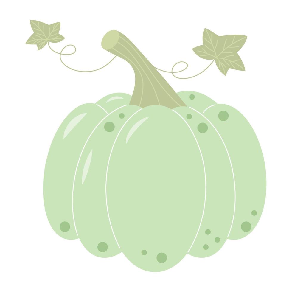 calabaza boho pastel aislada sobre fondo blanco. día de acción de gracias, fiesta de la cosecha, símbolo de halloween. vector