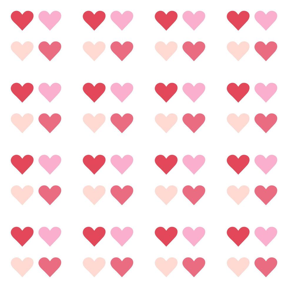 patrón transparente con corazones de color rosa. ilustración vectorial vector