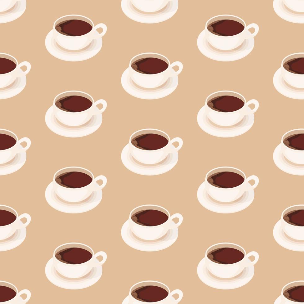 Seamless pattern with coffee mugs. vector illustration