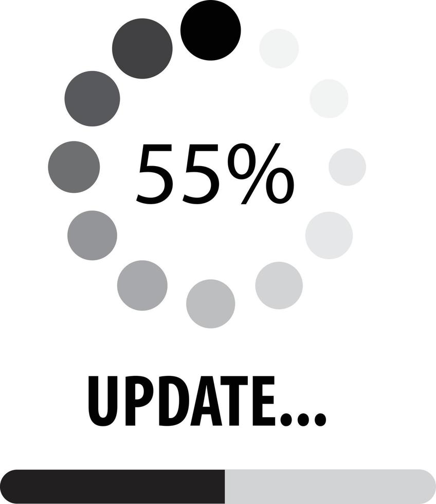 System software update and upgrade concept. Loading process screen. flat style. vector