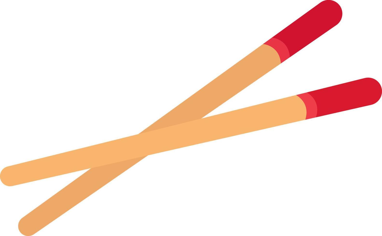 Chopsticks, illustration, vector on white background.