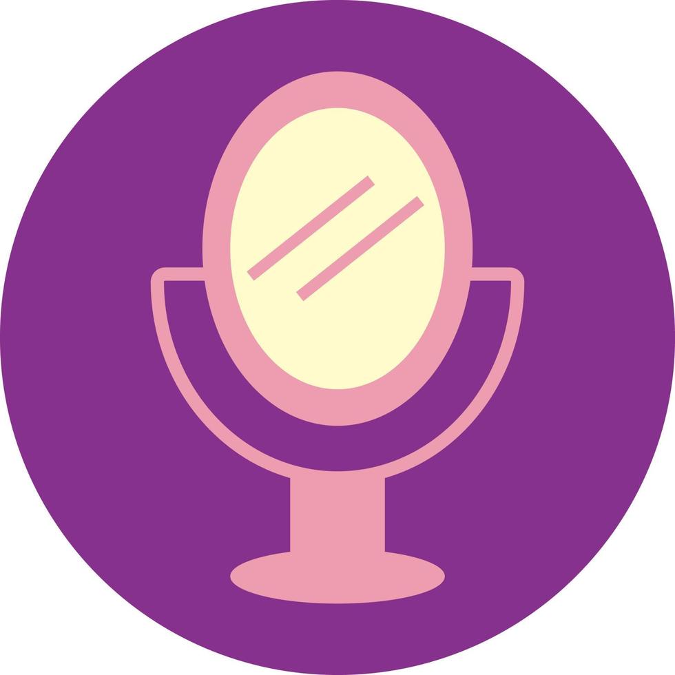 Pink makeup mirror, illustration, vector, on a white background