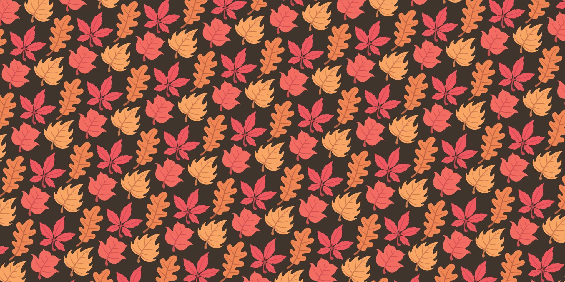 Autumn Leaves Pattern Seamless vector