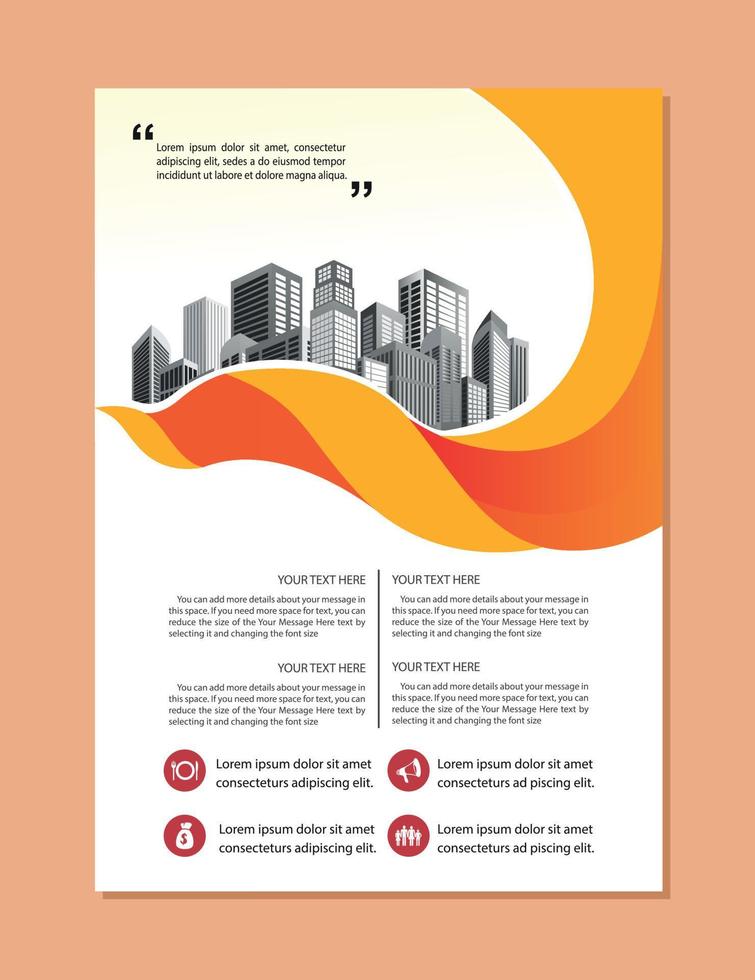 Business flyer template for commercial advertisement vector