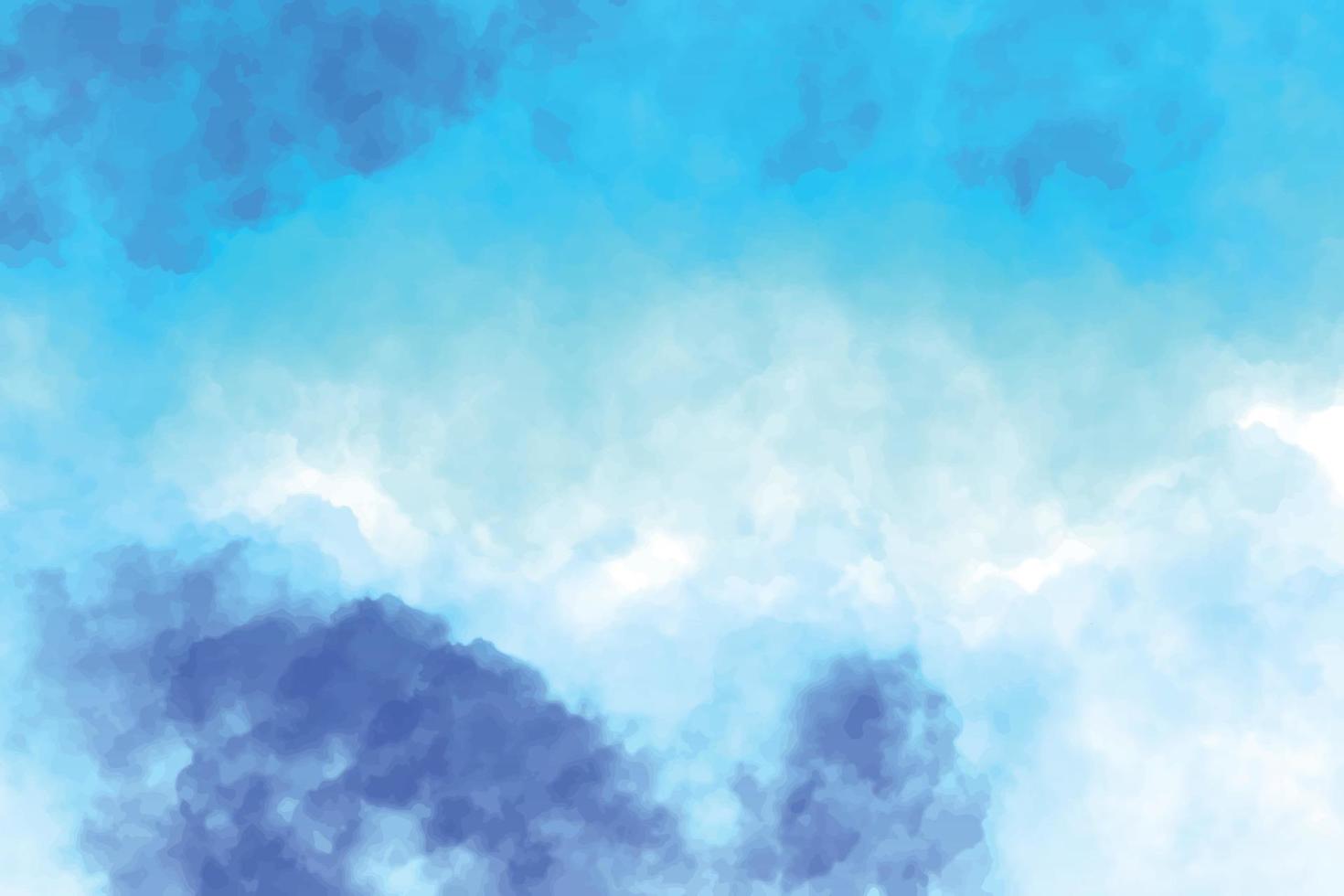 Abstract hand painted blue watercolor texture background vector