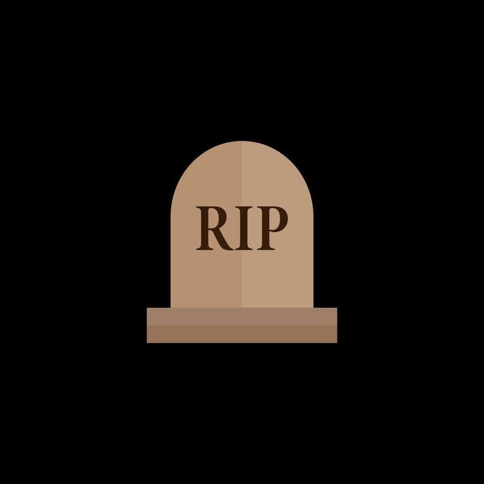 Creative Tomb Illustration Vector Icon Design, Hi-Quality Grave Icon Design With Rip Icon.