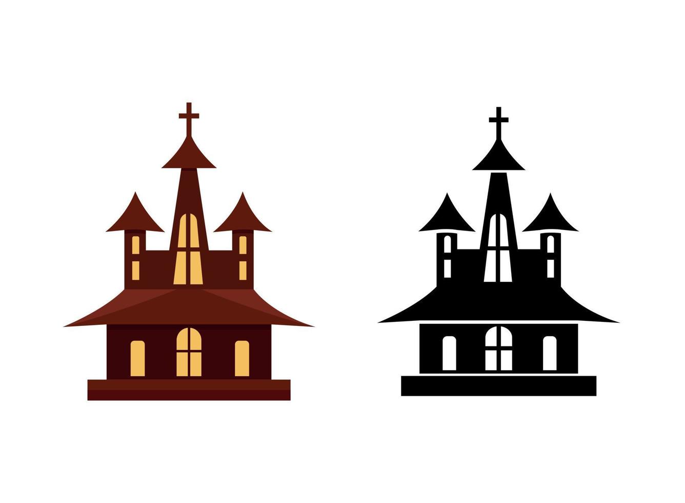 Minimalist Hell House Clip Art Vector And Illustration Design. Hi-Quality Premium Ghost Style House Design, Simple 2D Style Best Quality Design.