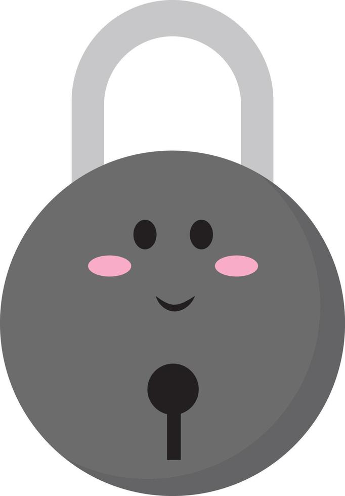 Cute little lock, illustration, vector on white background.