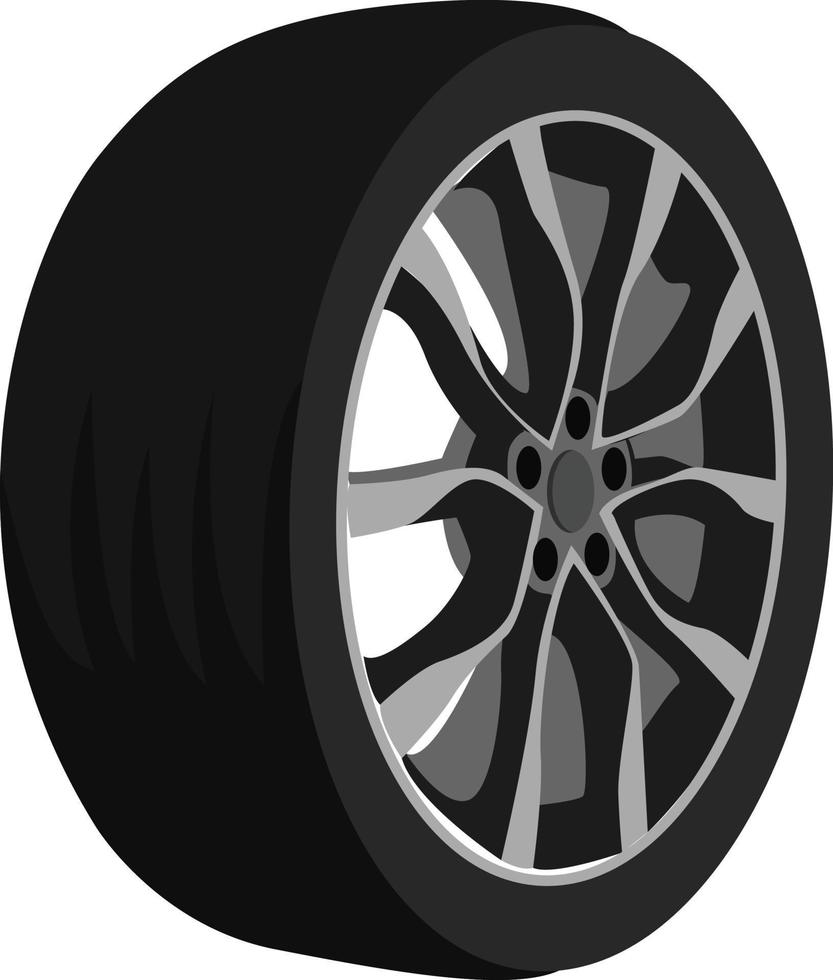 Car tire, illustration, vector on white background