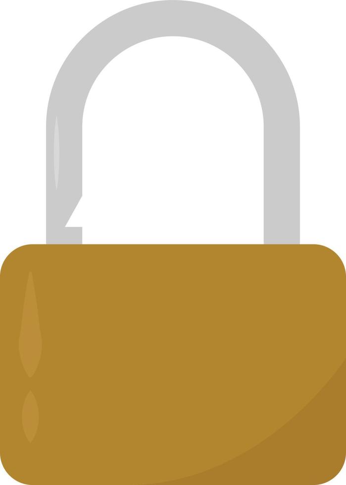 Little lock, illustration, vector on white background.