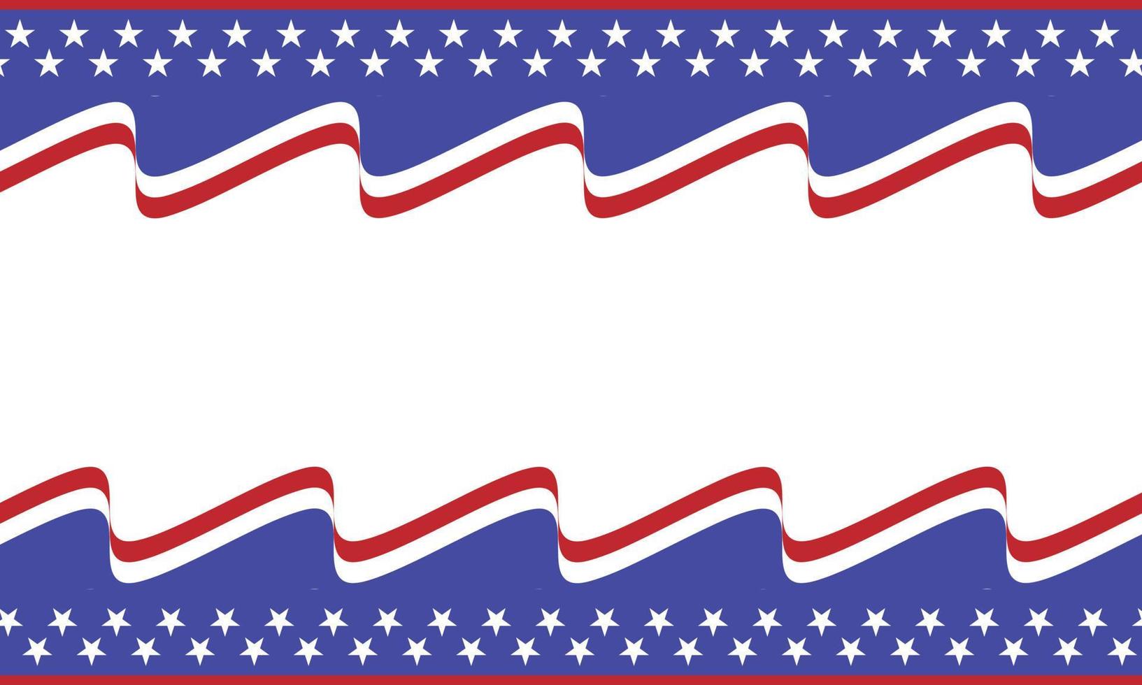 blue and red frame with a usa flag pattern vector