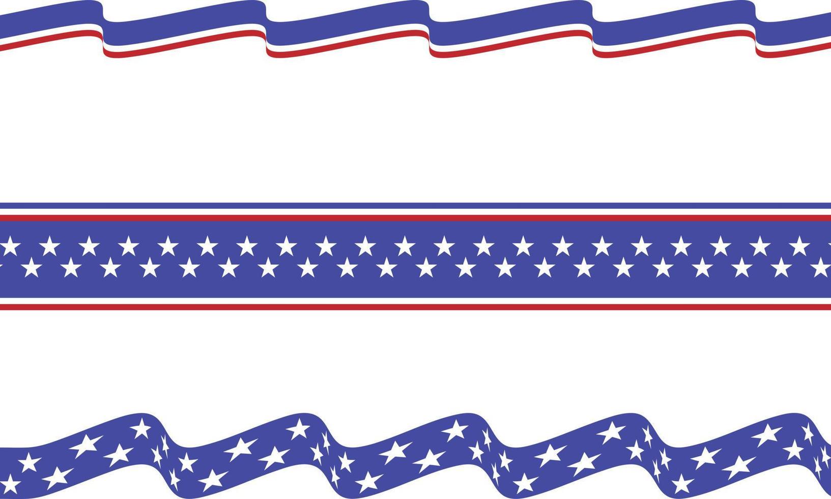 blue and red frame with a usa flag pattern vector