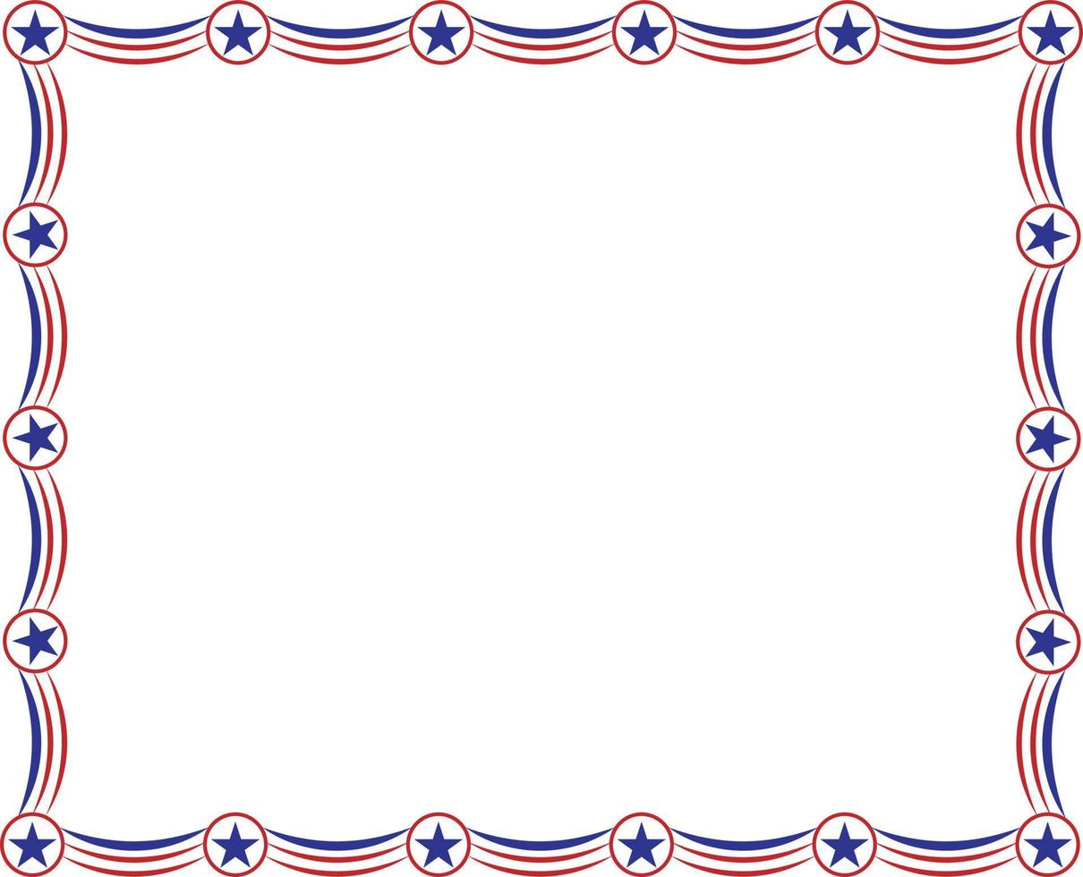 vector frame for text Patriotic garlands border