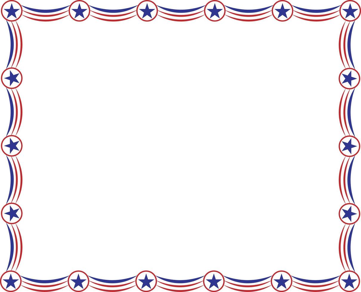 vector frame for text Patriotic garlands border