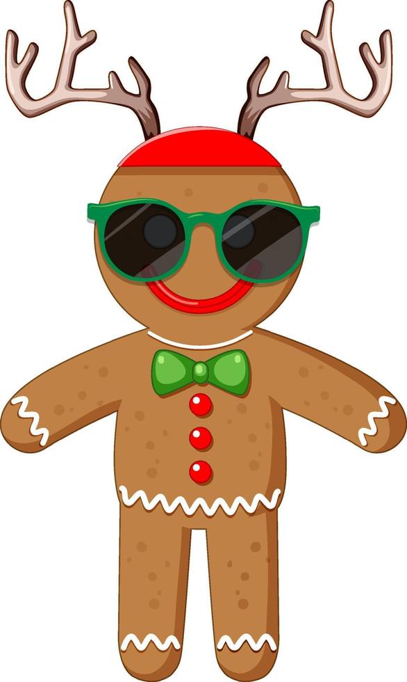 hombre de jengibre para navidad vector