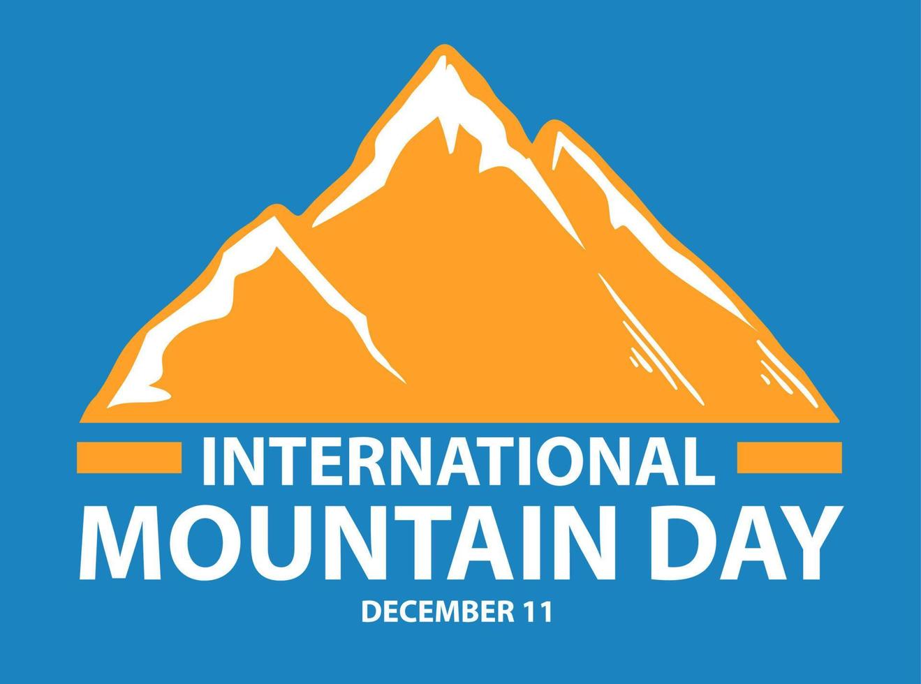 International mountain day text for poster design vector