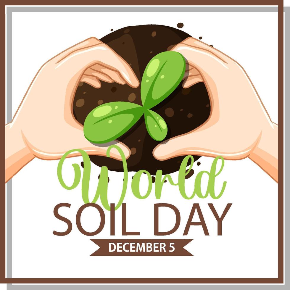 World soil day text for banner or poster design vector
