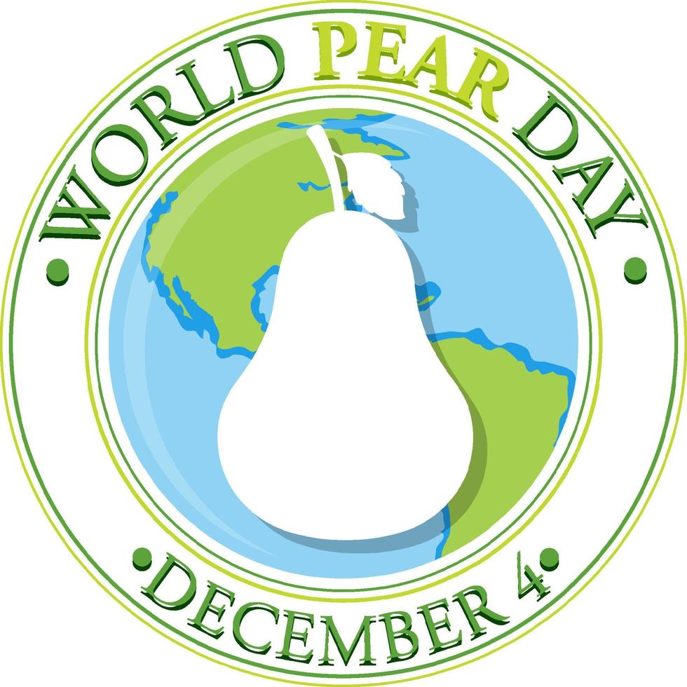 World Pear Day Poster Design vector