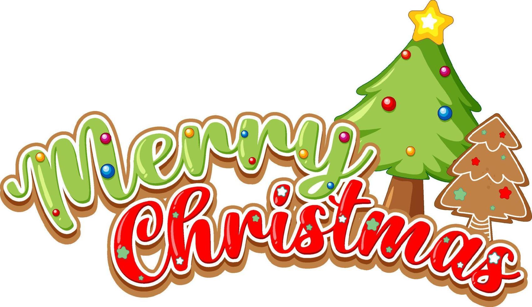 Merry Christmas sign icon cartoon vector