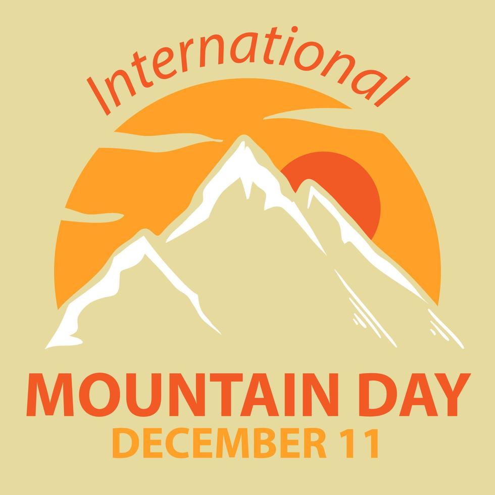 International mountain day text for poster design vector