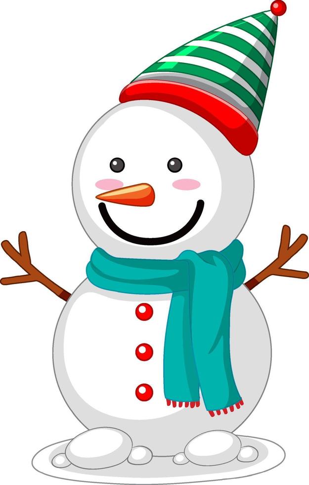 Snowman in Christmas theme vector