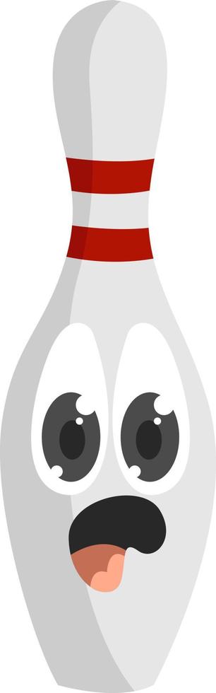 Bowling pin , illustration, vector on white background