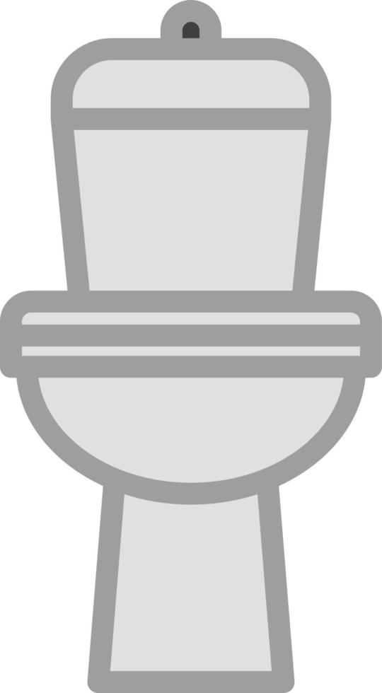 Grey toilet, illustration, on a white background. vector