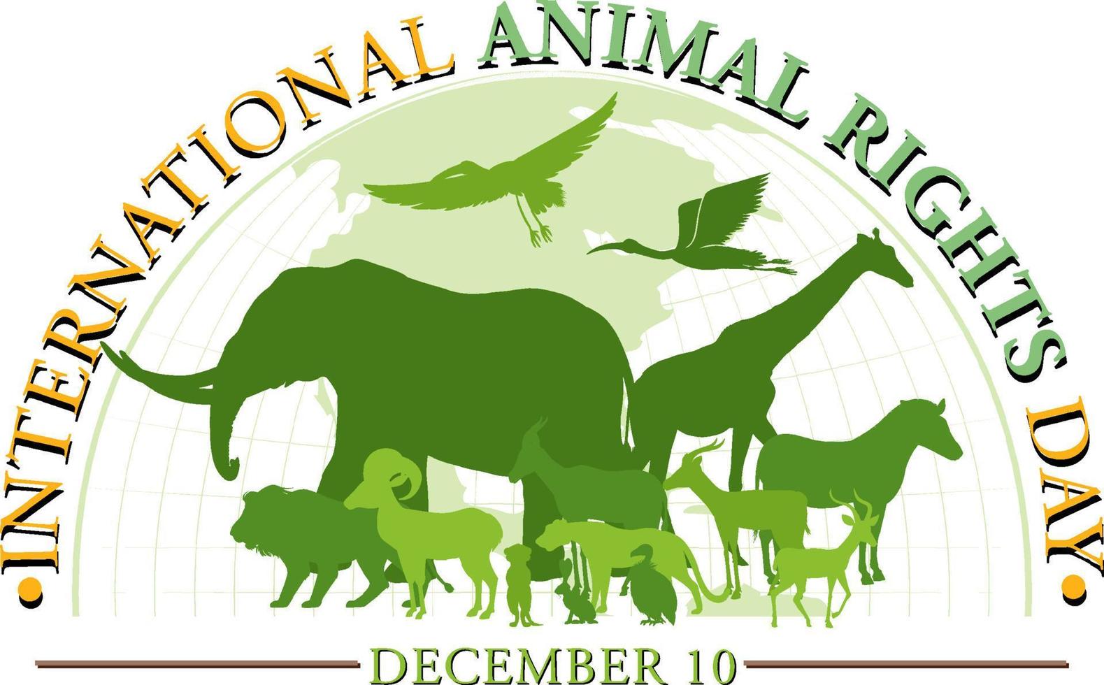 International Animal Rights Day banner design vector