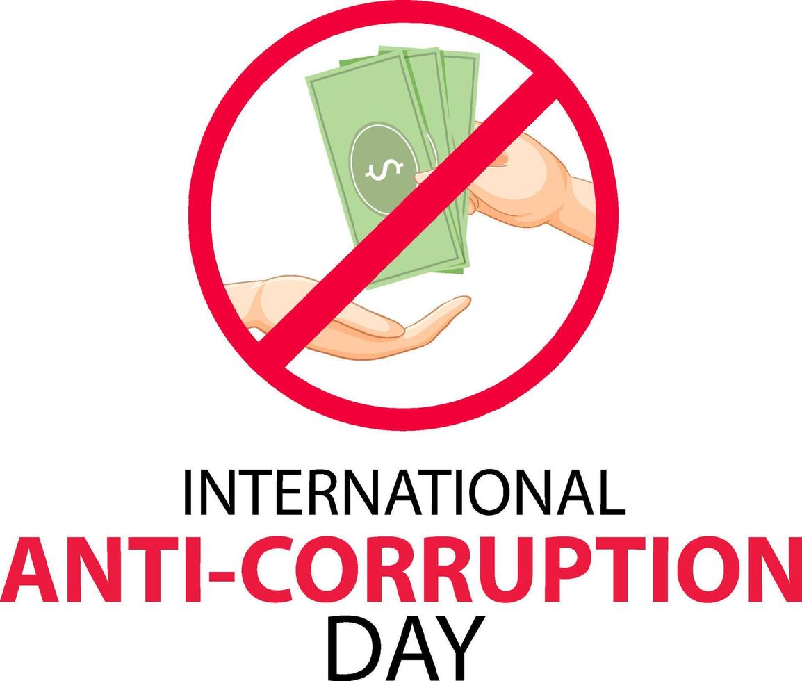 International anti corruption day December icon banner vector