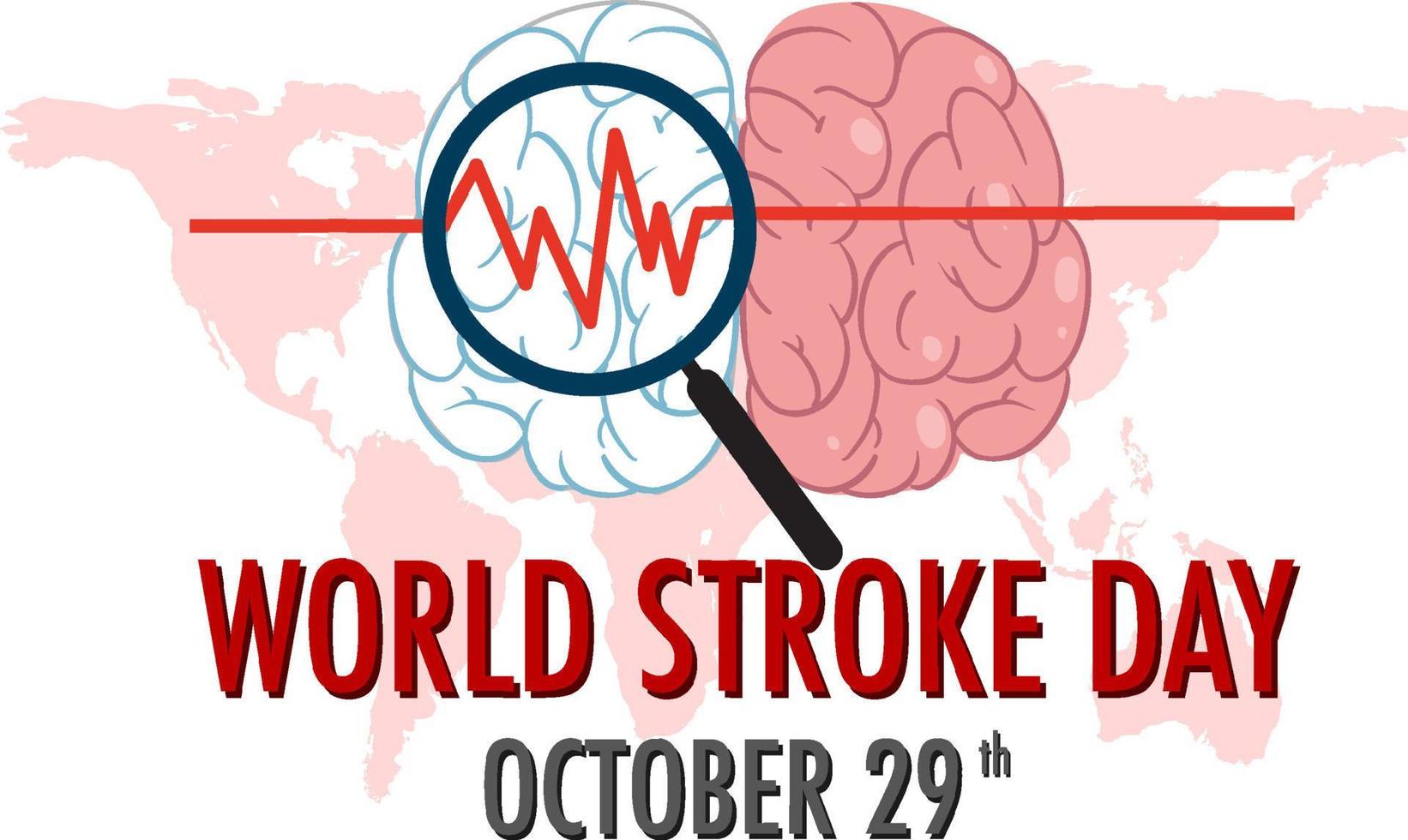 World Stroke Day Banner Design vector