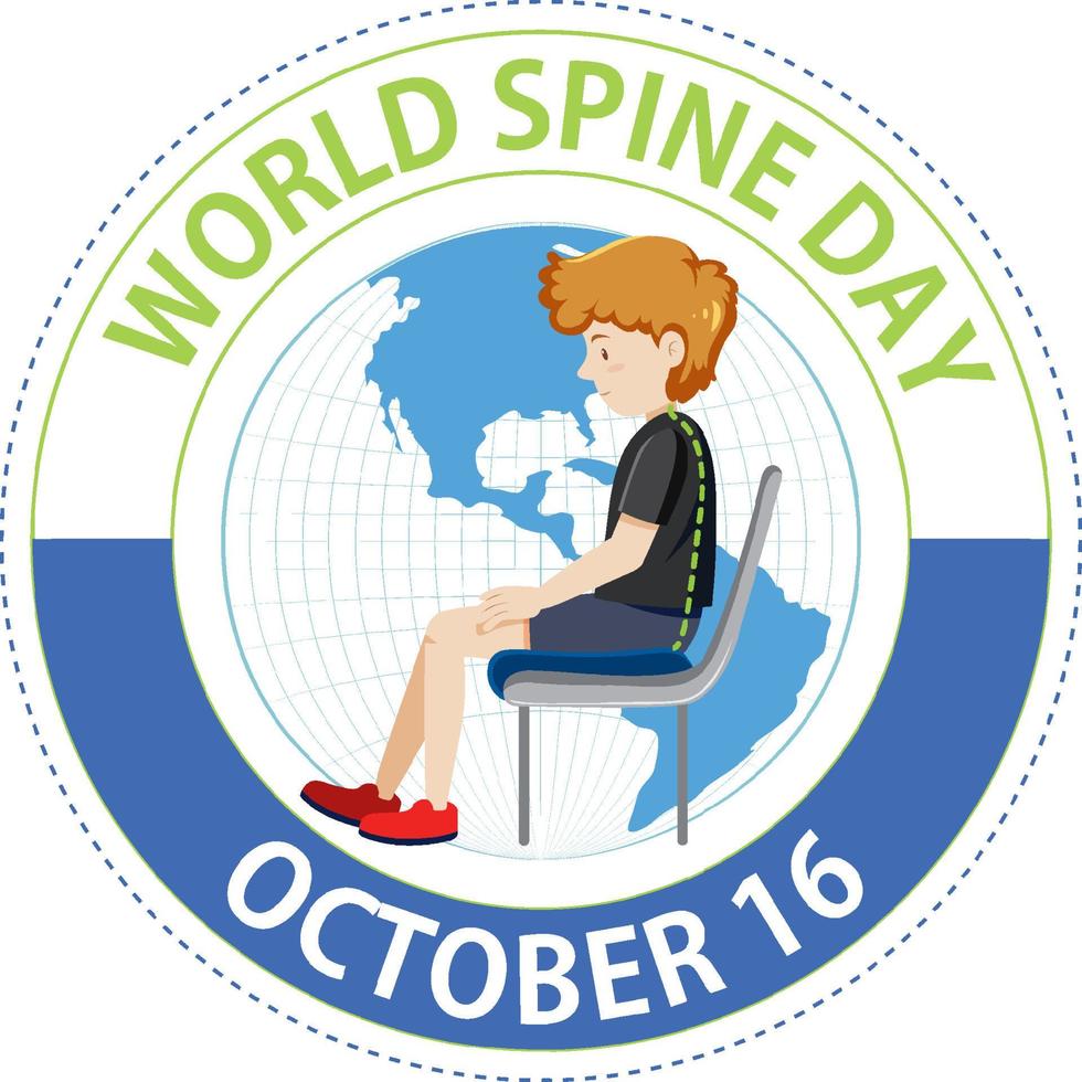 World Spine Day Banner Design vector