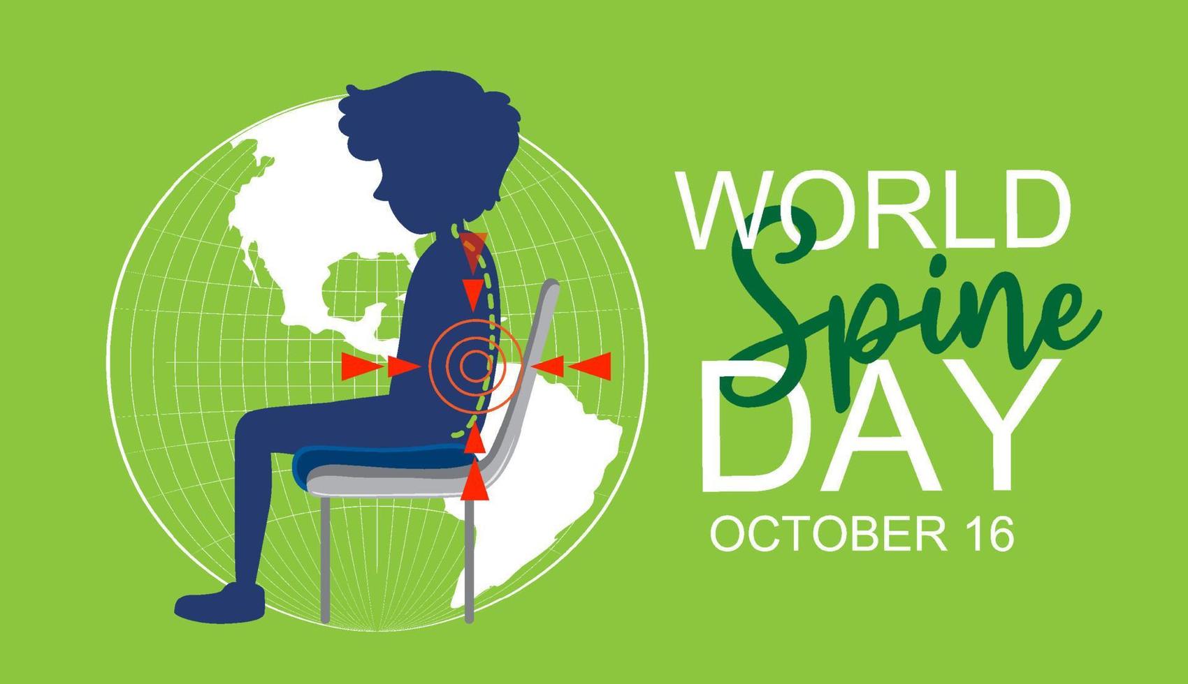 World Spine Day Banner Design vector