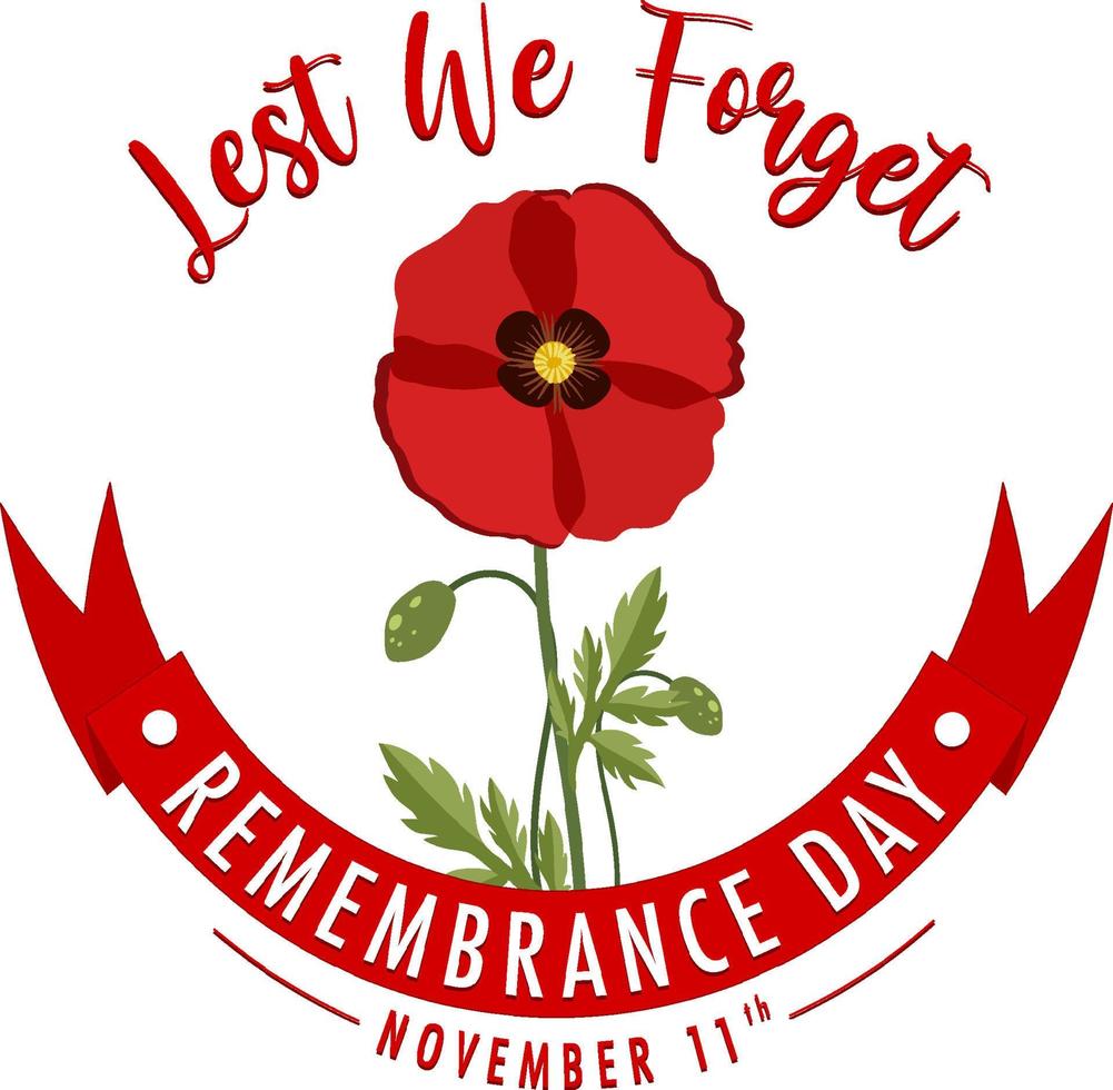 Remembrance Day Logo Design vector