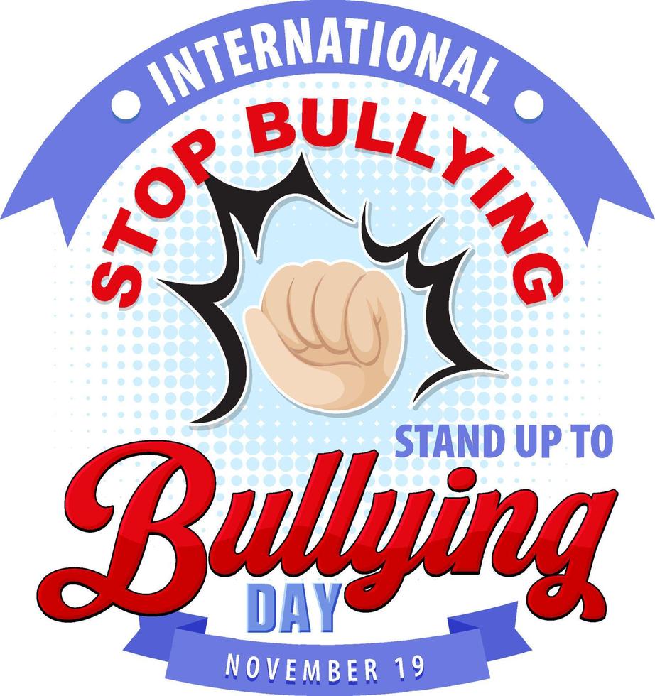 International stand up to bullying day poster design 13763429 Vector