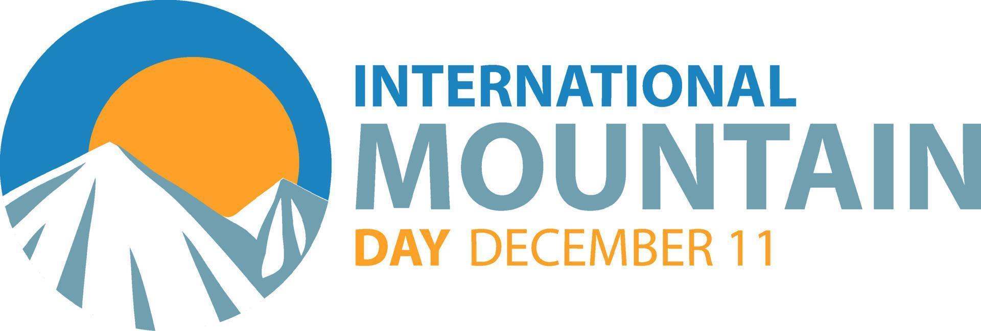 International mountain day text for poster design vector