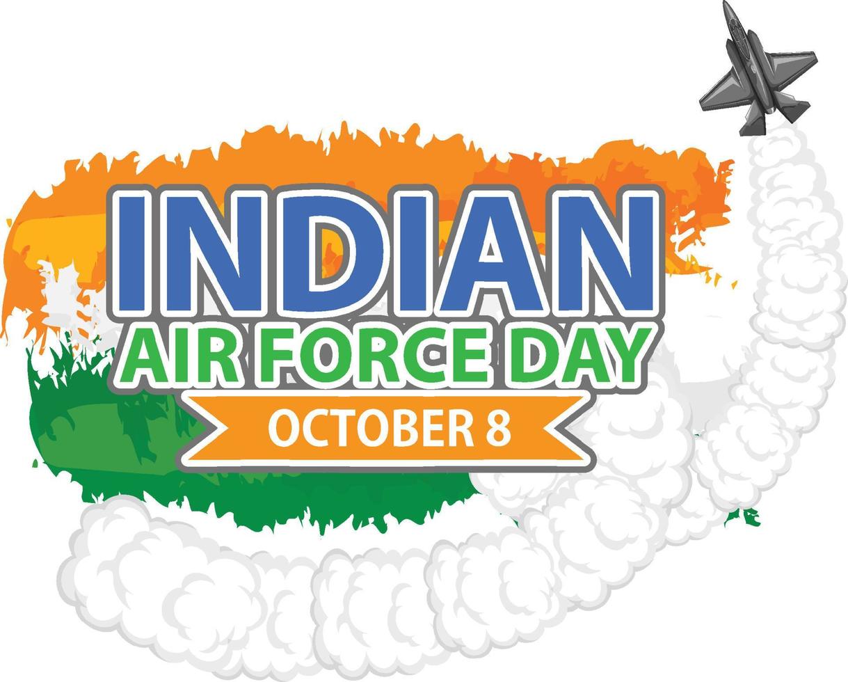 Indian Air Force Day Poster Design vector