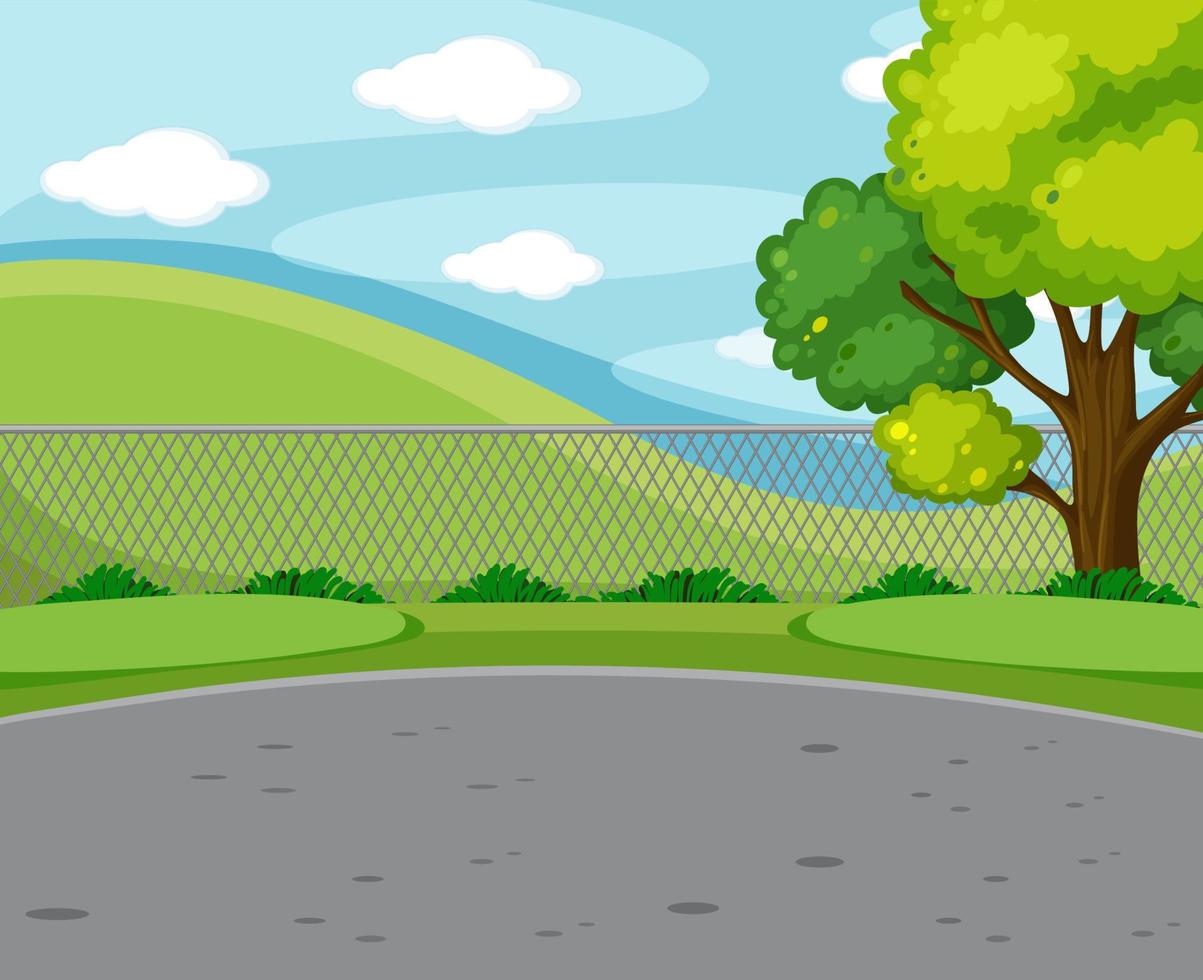 Outdoor empty nature park vector