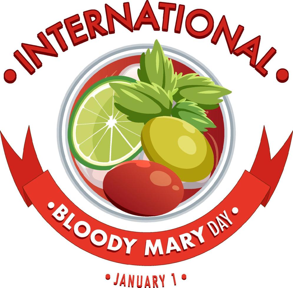 icono del día nacional de bloody mary vector